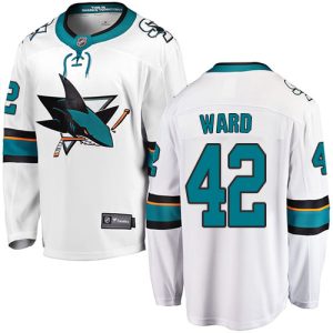 Herren San Jose Sharks Eishockey Trikot Joel Ward #42 Breakaway Weiß Fanatics Branded Auswärts